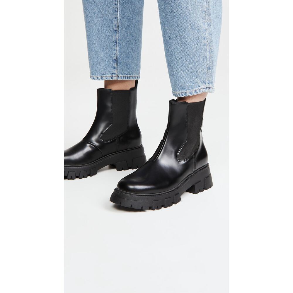 Ash Lloyd Leather Pull-On Combat Boots - 37 - Black - Picture 5 of 5